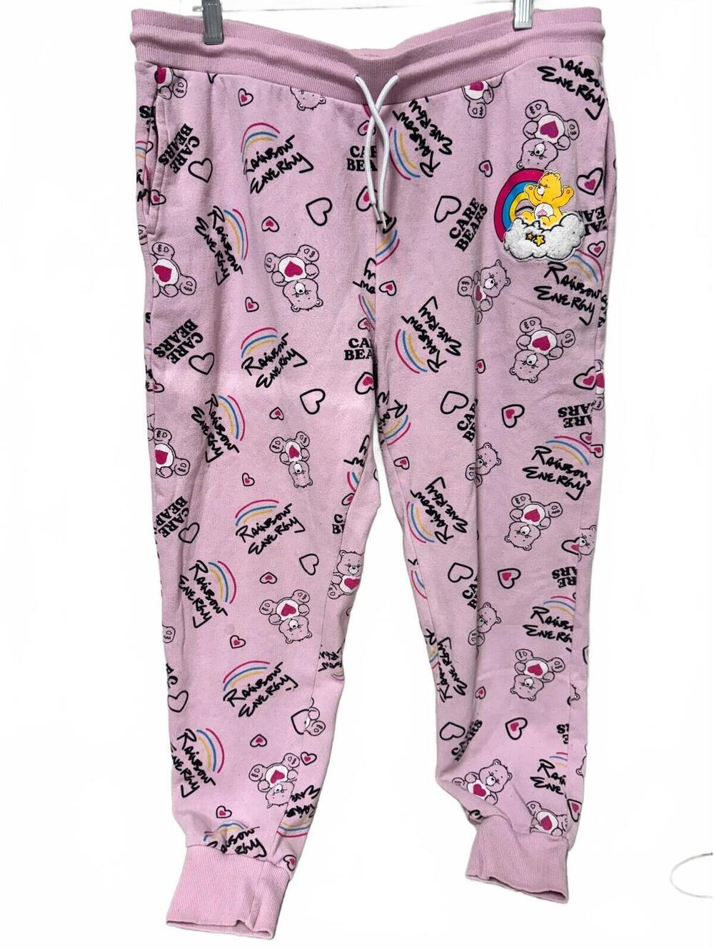 Care Bears Womens Rainbow Energy Jogger Sweatpants Pink Size XXL